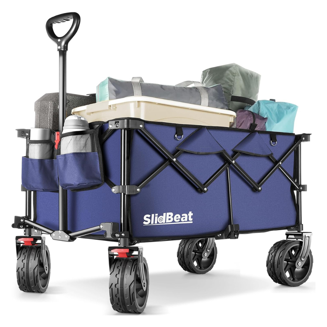 220L Portable All-Terrain Collapsible Wagon With Big Wheels