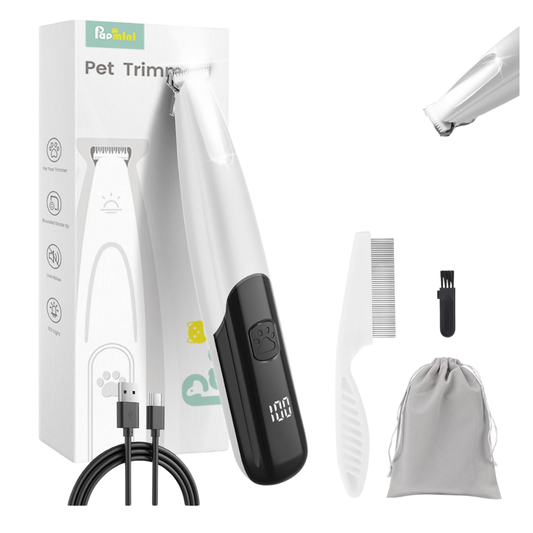 PAPMINI Dog Paw Trimmer With LED Light And Low Noise Design
