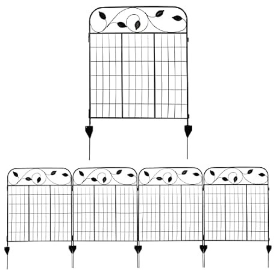 4-Piece Sunnydaze Winding Vines 10ft Garden Fence Panels