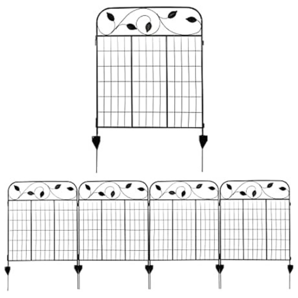 4-Piece Sunnydaze Winding Vines 10ft Garden Fence Panels