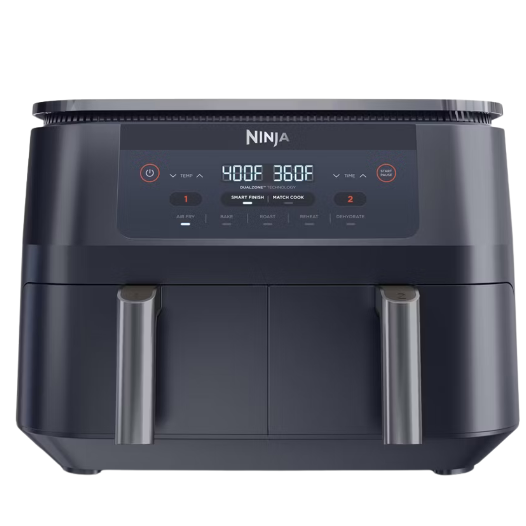 6-Qt Ninja Foodi DZ090GY 2 Basket Air Fryer (Gray)