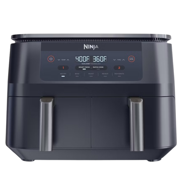 6-Qt Ninja Foodi DZ090GY 2 Basket Air Fryer (Gray)