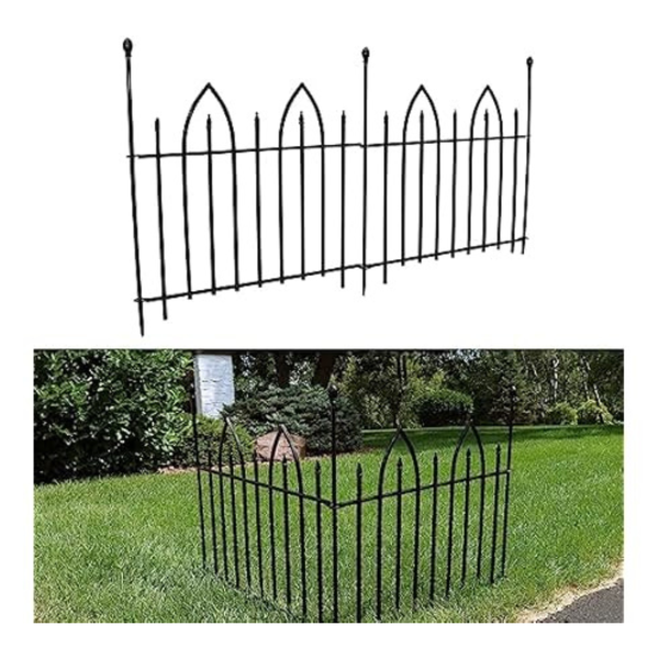 Set Of 2 Sunnydaze 6ft Decorative Garden Fence Panels