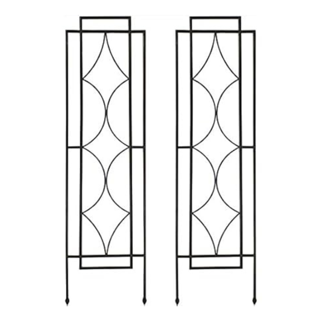 2-Piece Sunnydaze 48" Tall Chic Diamonds Garden Trellis