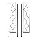 2-Piece Sunnydaze 48" Tall Chic Diamonds Garden Trellis