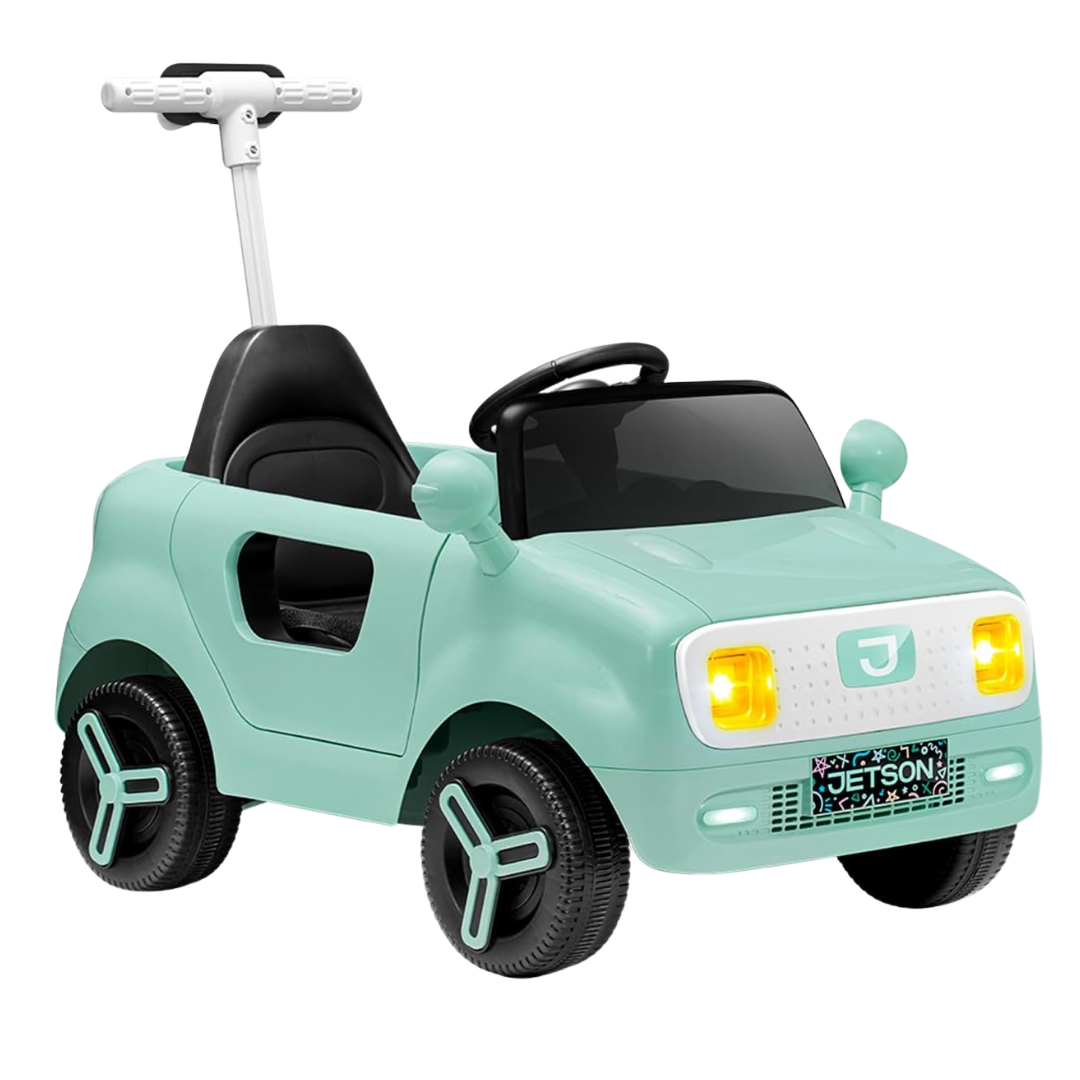 Jetson Mako Kids Electric Motor Assist Ride-On Push Car (Green)