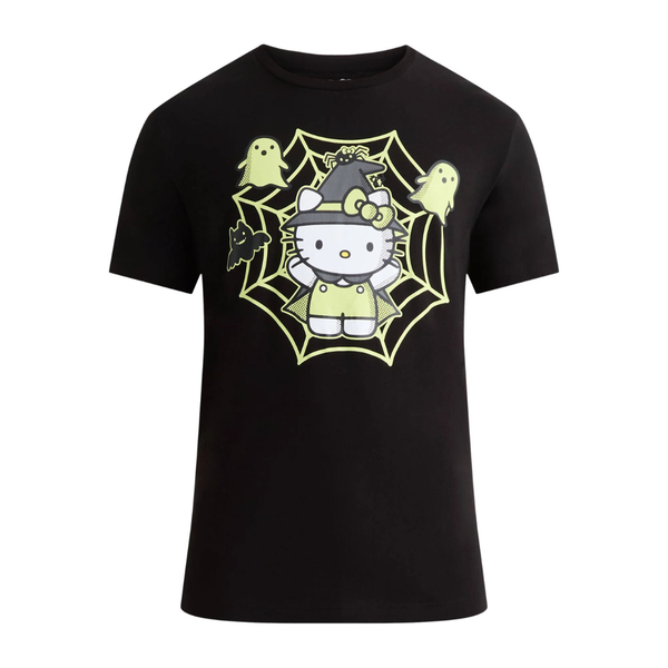 Hello Kitty Men's Glow In The Dark Halloween Graphic Tee