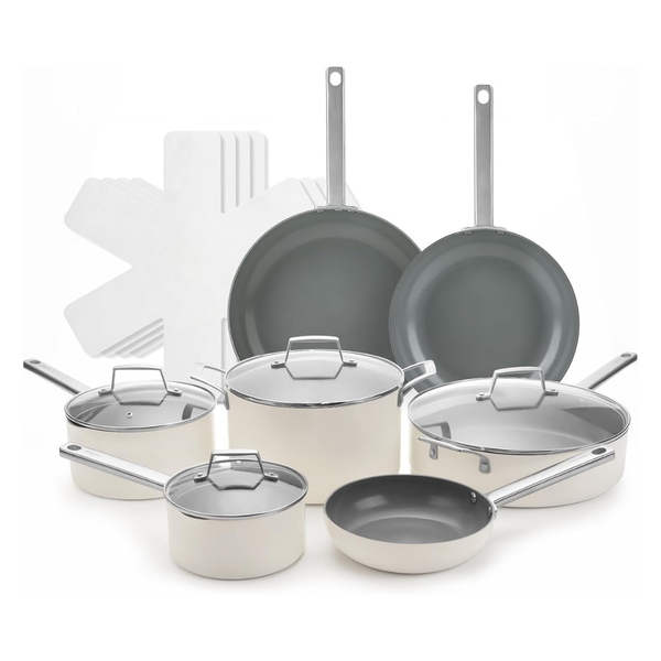 18-Piece Nonstick Ceramic Healthy Pots & Pans Set