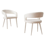 2-Set Morden Fort Minimalists Boucle Dining Chair