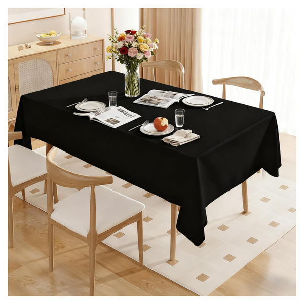 Lemict Rectangle Washable Decorative Polyester Tablecloth
