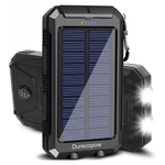 20000mAh Solar Power Bank With Dual USB-C Ports & Flashlight