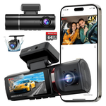 1080p 3 Channel 4K Dash Cam Rear And Inside With 32GB Card