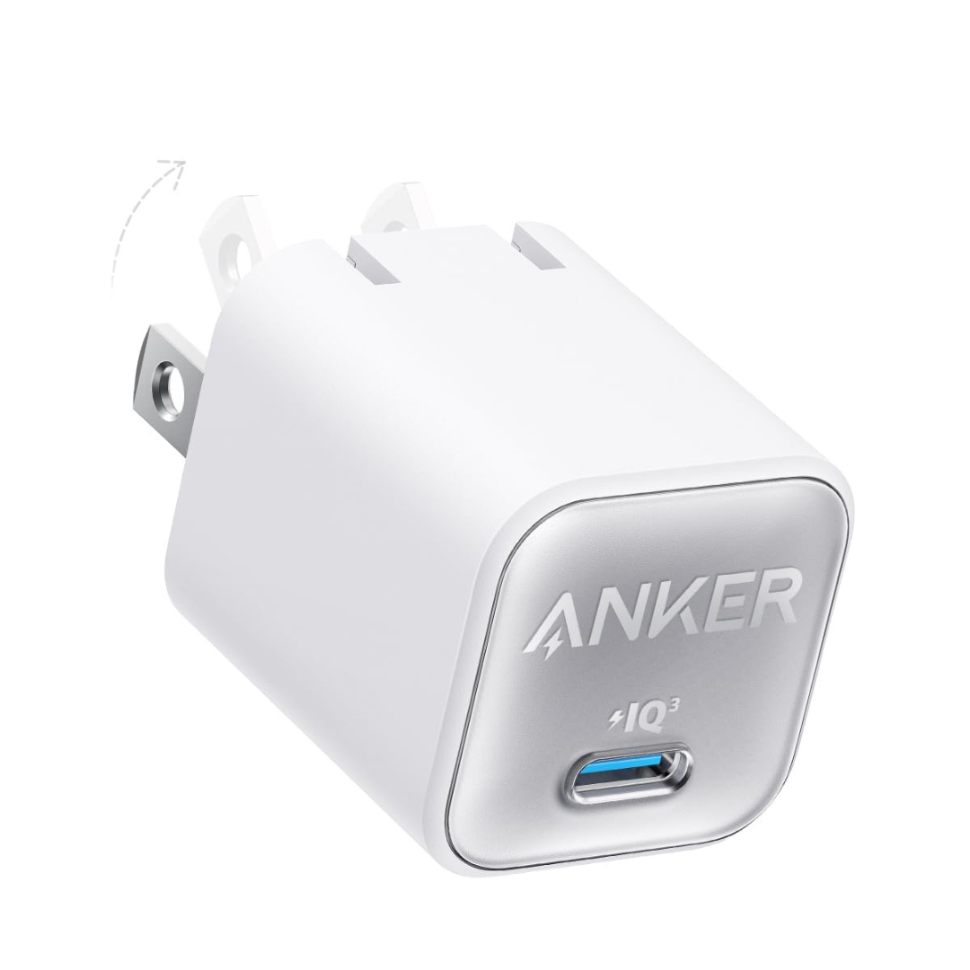 30W Anker Nano 3 511 PIQ 3.0 Foldable USB-C GaN Wall Charger (2 Colors)