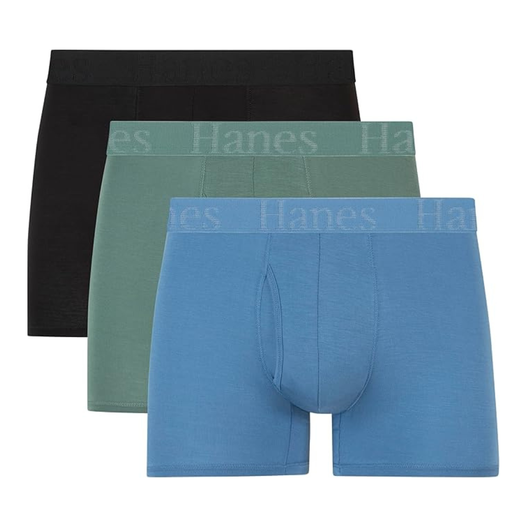 3-Pack Hanes Men's Originals Supersoft Boxer Briefs