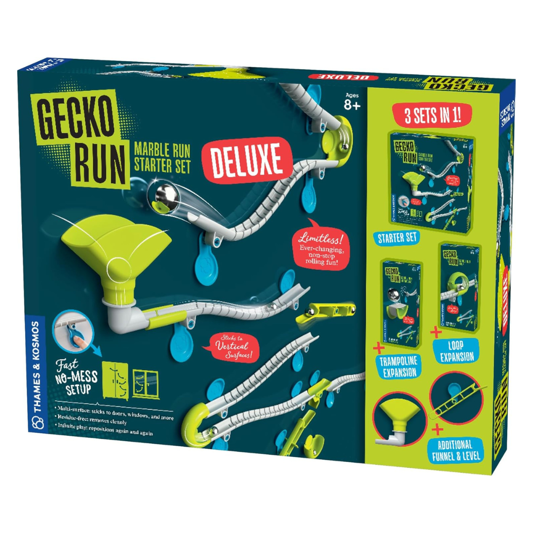 Gecko Run Marble Run Deluxe Starter Set (90 Pieces)