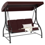 3-Seat Outdoor Heavy Duty Steel Frame Patio Swing Glider