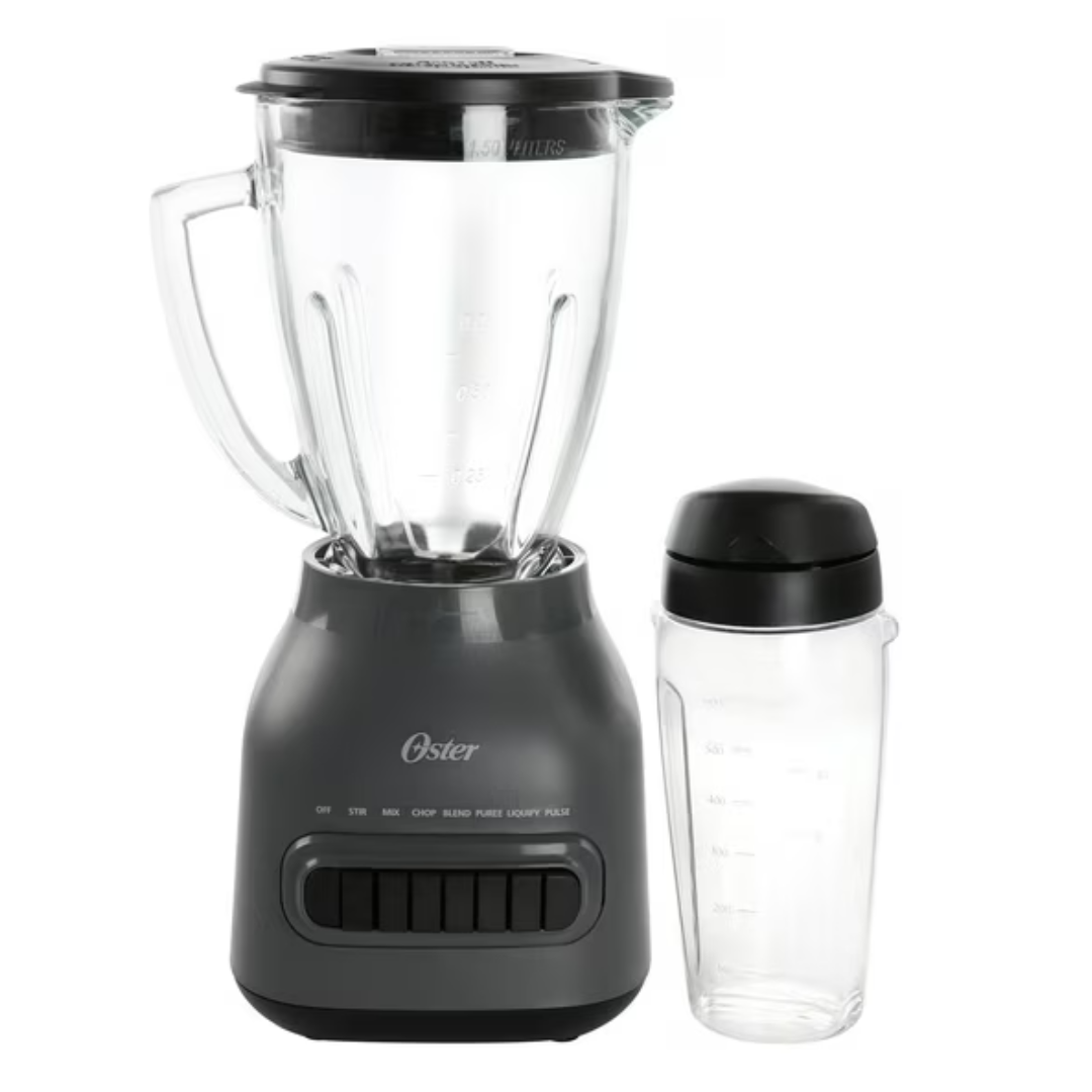 Oster Easy to Clean 700W Blender With 20oz Blend-N-Go Cup (Grey)