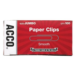 100-Count ACCO Jumbo SmoothPaper Clips (72580)