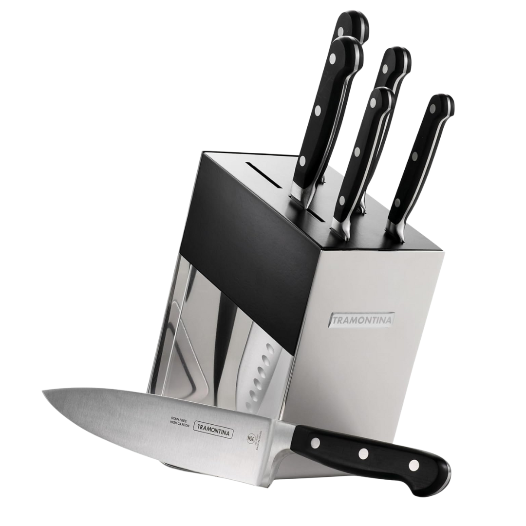 7-Piece Tramontina Pro Series Forged Kitchen Knife Block Set