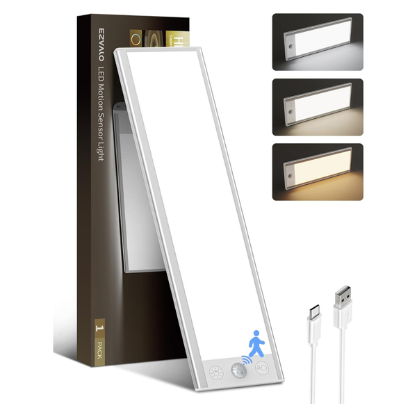 Ezvalo 8" 3000mAh Rechargeable Magnetic Under Cabinet Motion Light