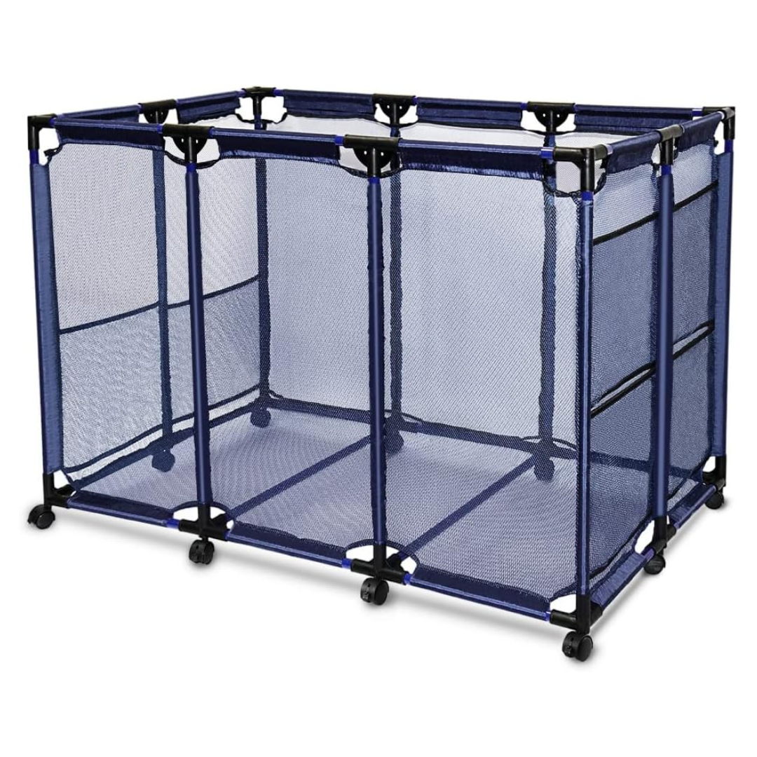 JEFEE Blue Pool Storage Bins Rolling Organizer