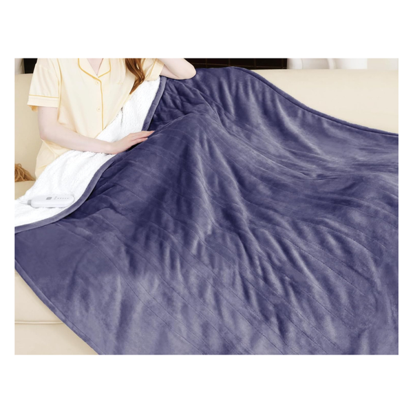 50" x 60" Soft Flannel Sherpa Electric Heated Throw Blanket