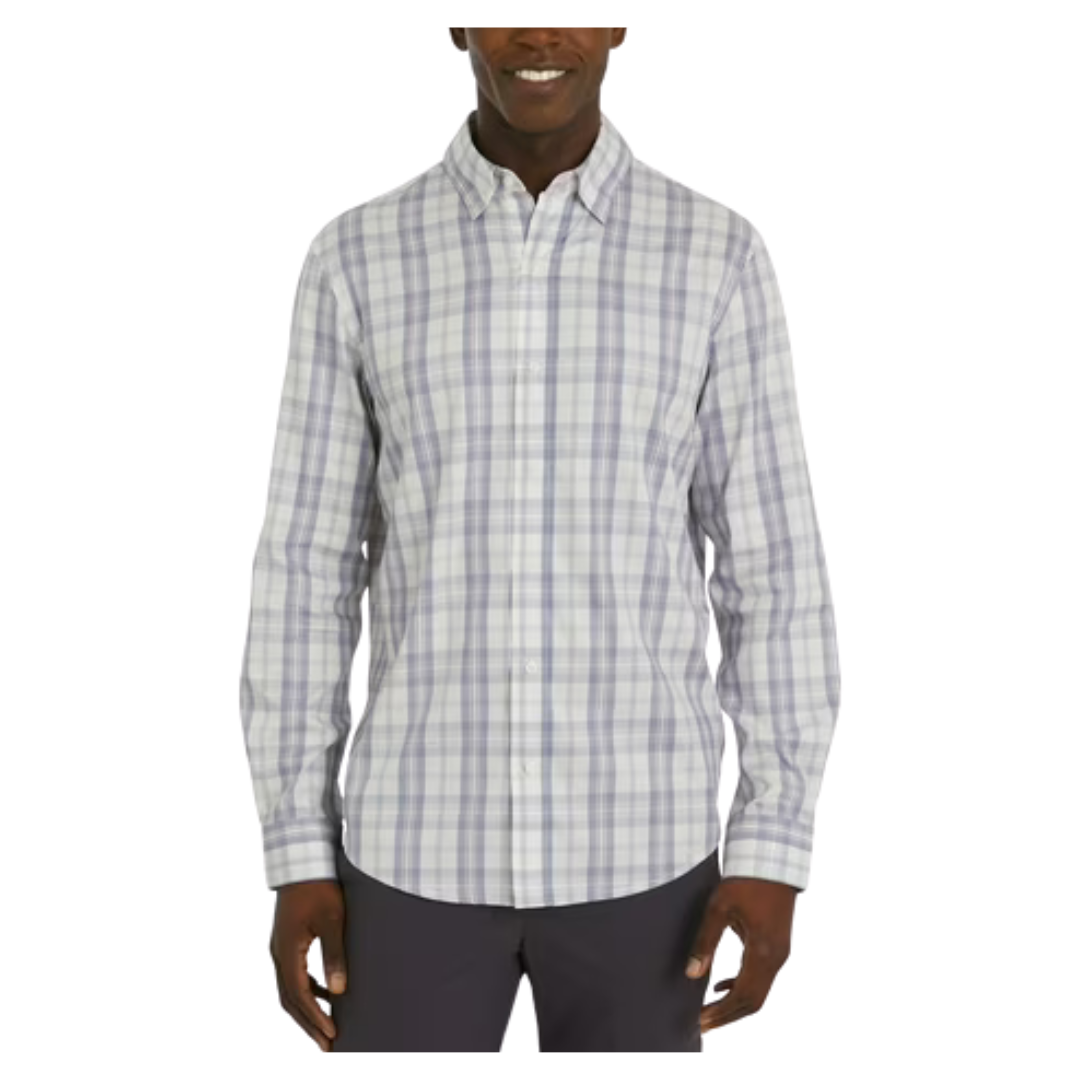 Chaps Men's Long Sleeve Flex Twill Yarn-Dye Woven Shirt