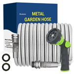 Bluebala 100ft Heavy-Duty Stainless Steel Garden Hose