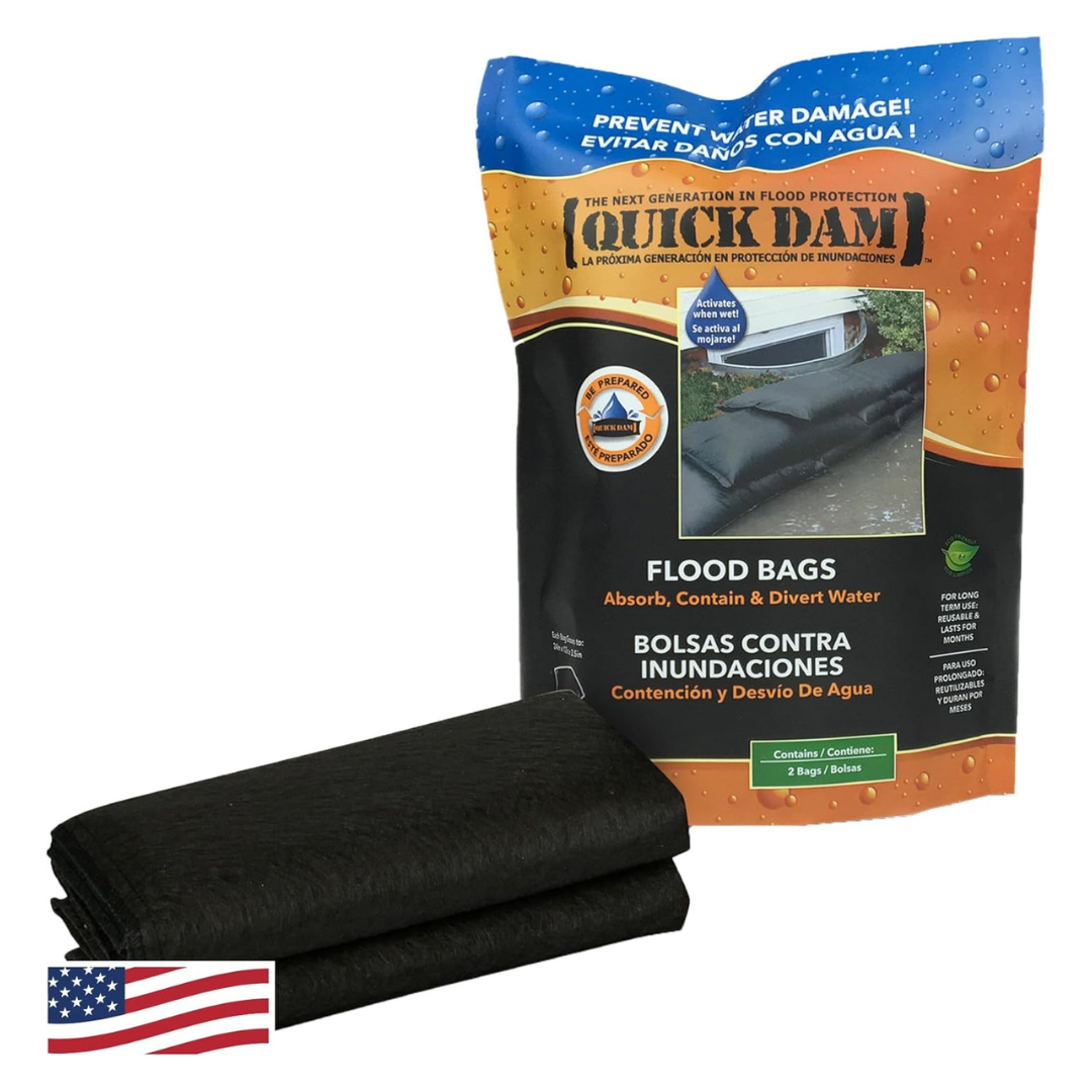 2-Pack Quick Dam QD1224-2 Water Activated Flood Bags