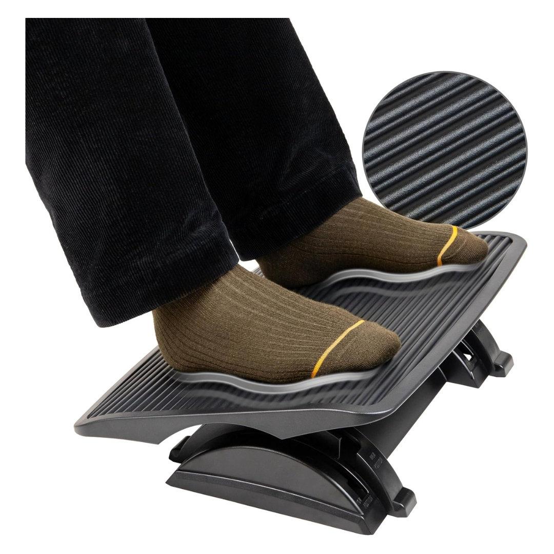Mind Reader Ergonomic Adjustable Under Desk Foot Rest