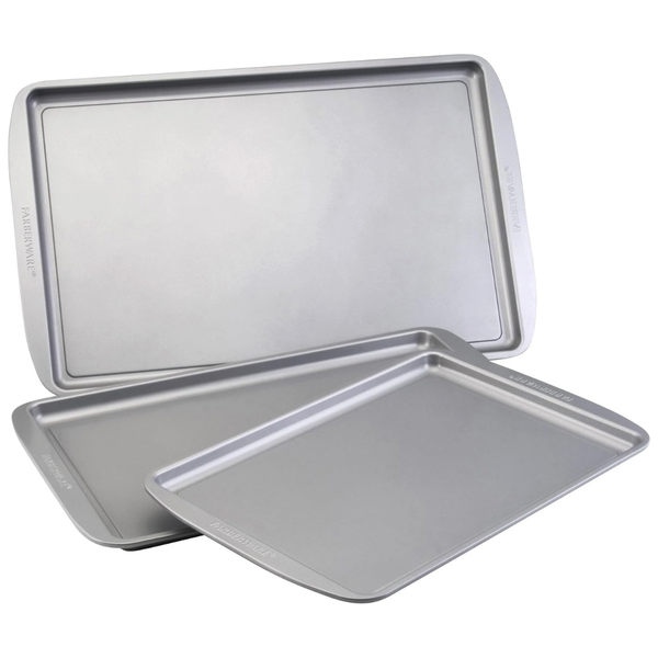 3-Piece Farberware Nonstick Bakeware Cookie Pan Set