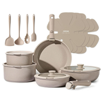 19-Piece Carote Nonstick Cookware Set w/ Removable Handle