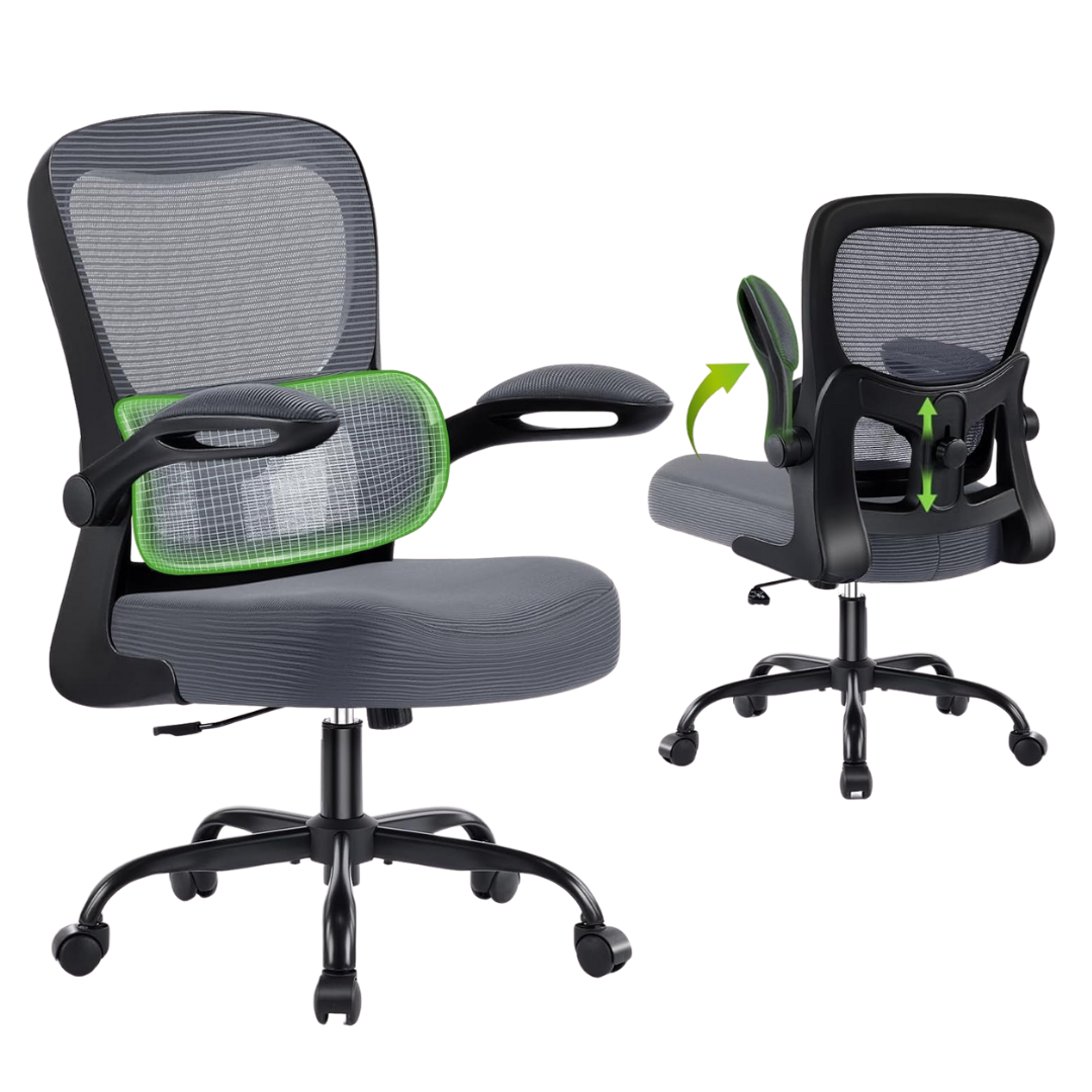 Comfy Ergonomic Desk Chair With Lumbar Support