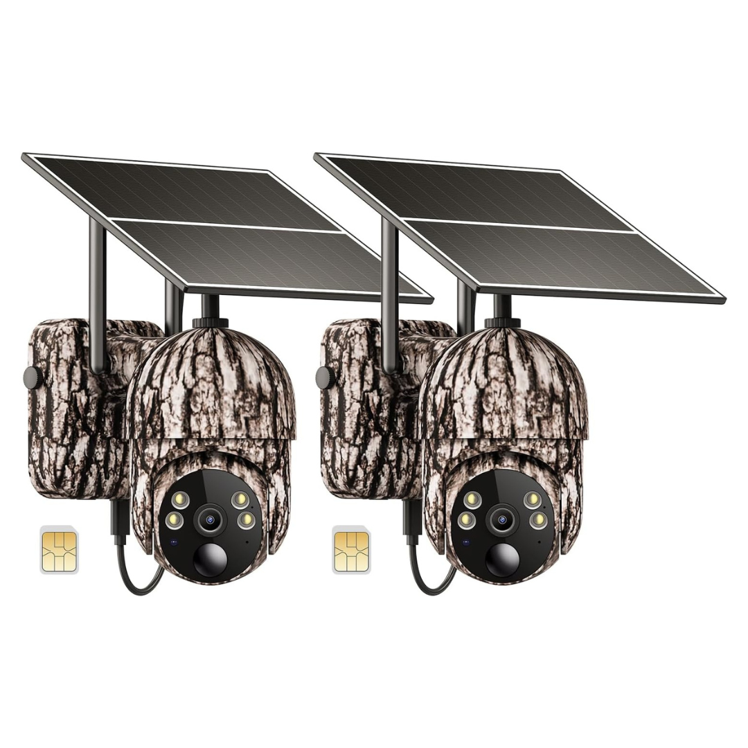 2-Pack Oculview Cellular Trail Cameras with 2K Live Streaming