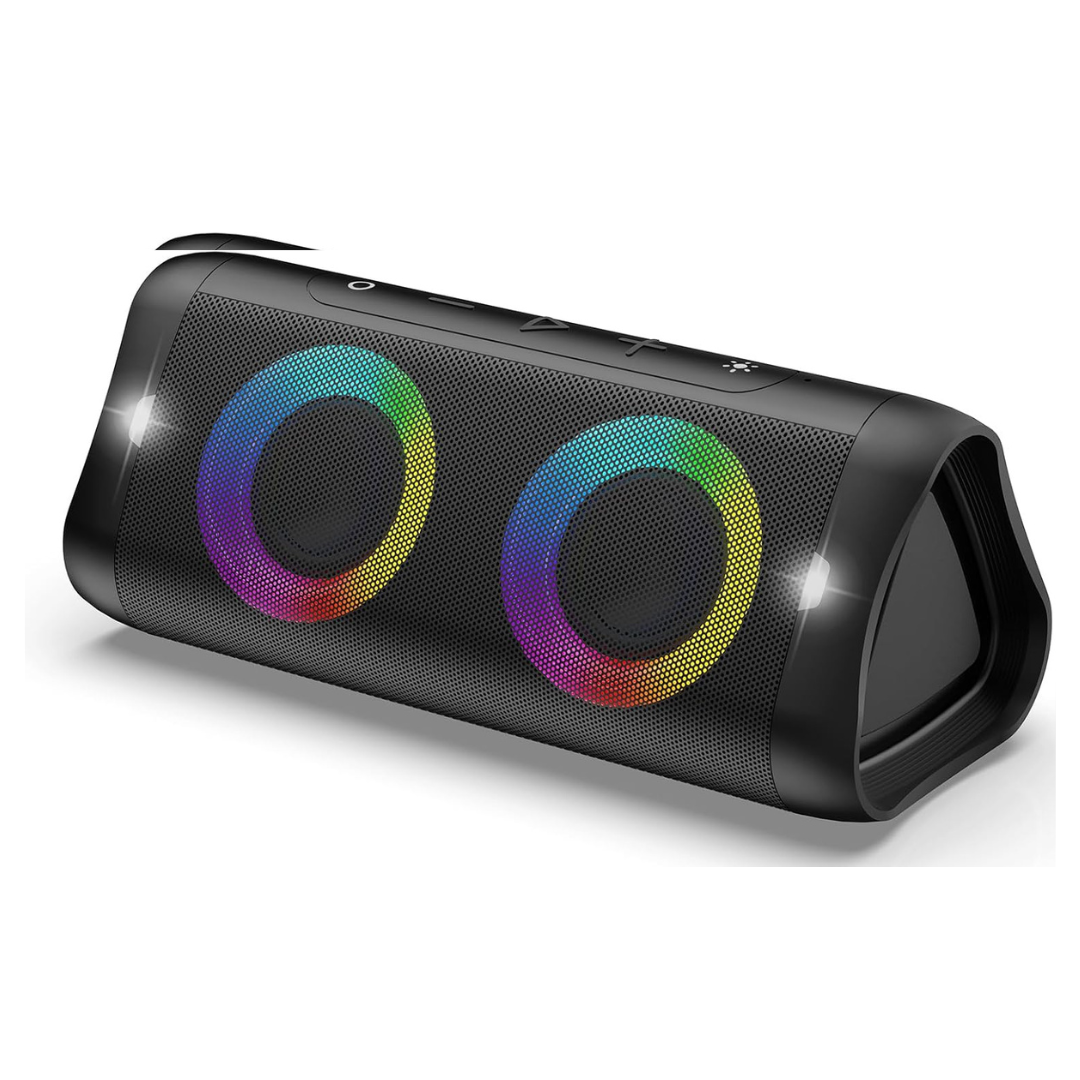 DONOW 30W Portable Bluetooth Speaker with Lights and Bass Boost