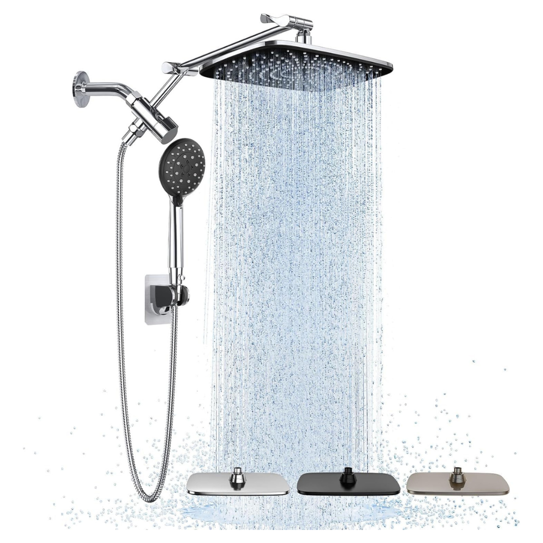 Veken 11.8" High Pressure Rain Shower Head Combo