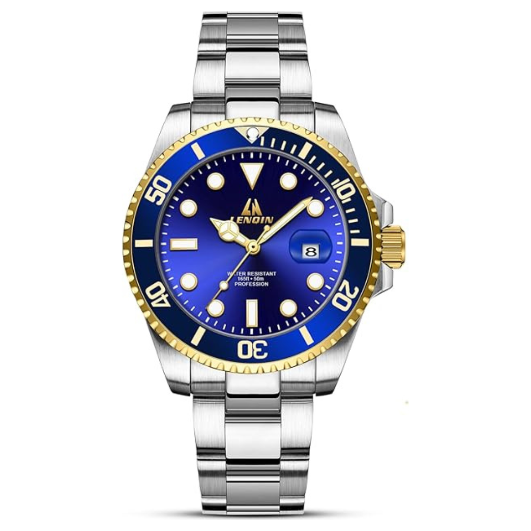 Ln Lenqin Men's Stainless Steel Analog Quartz Watch (Various)