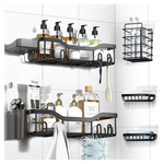 7-Pack Rustproof Stainless Steel Adhesive Shower Caddies