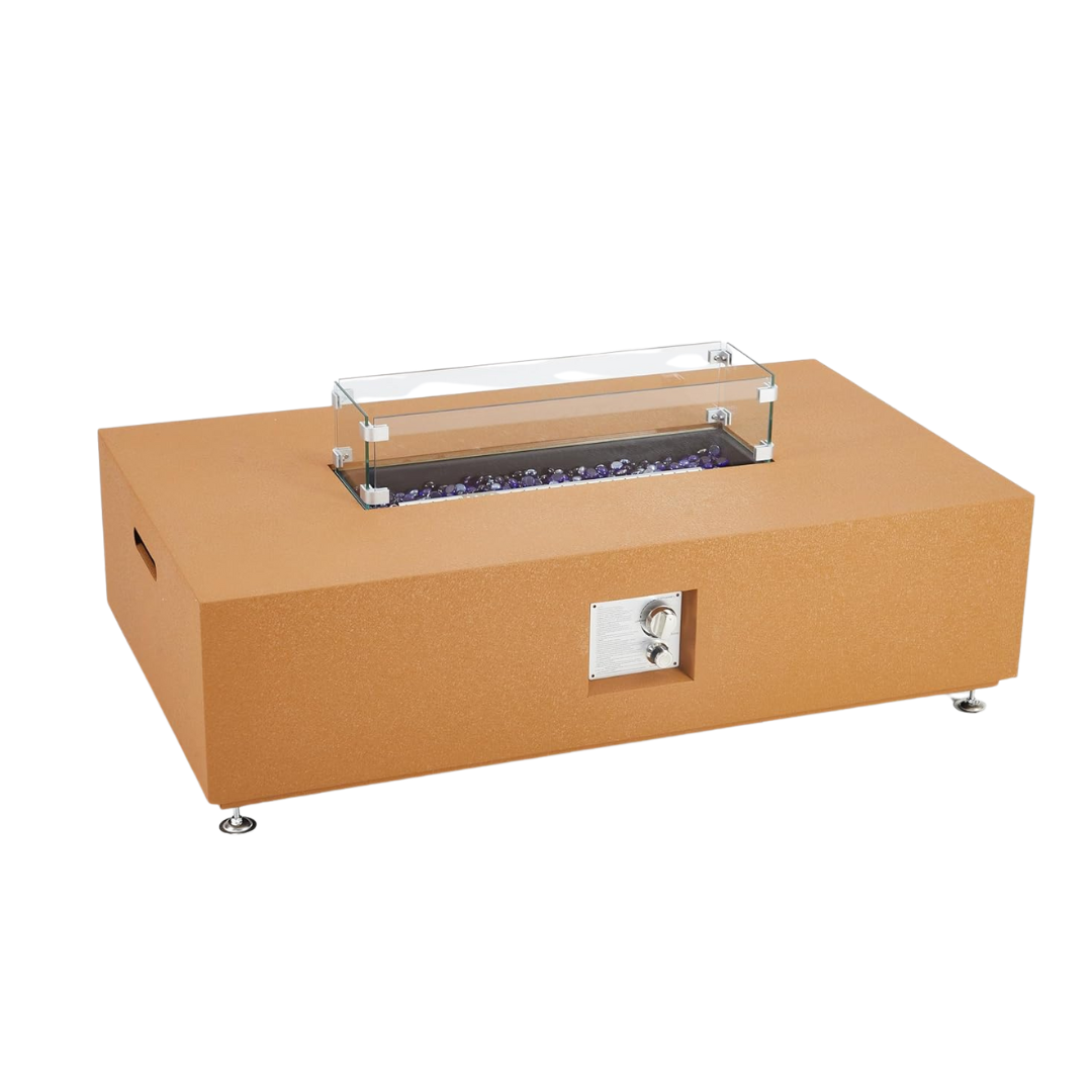 Garvee 48" 50000BTU Propane Fire Pit Table With Wind Guard