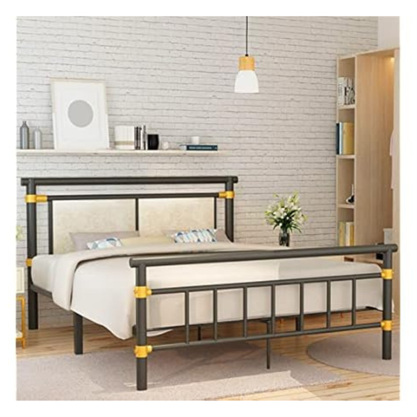 Recaceik Queen Size Metal Platform Bed Frame With Headboard & Footboard