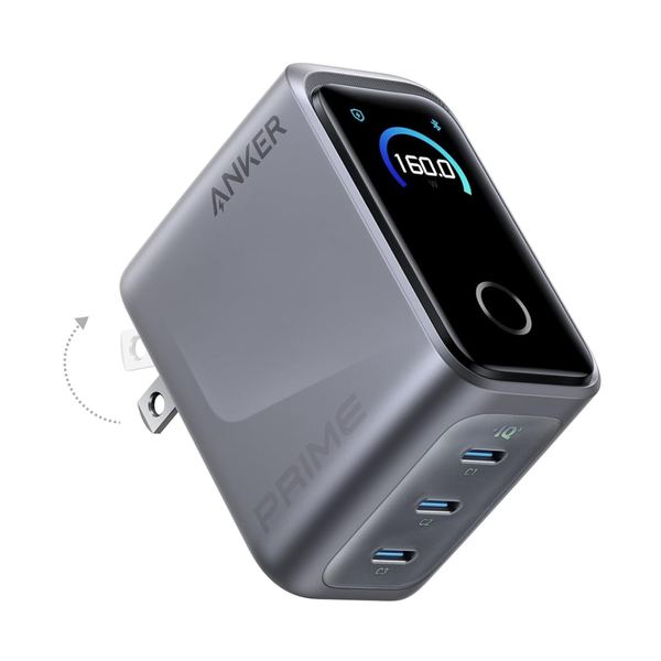 Anker 160W 3-Port Compact USB C GaN Charger Block