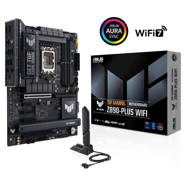 ASUS TUF Gaming Z890-PLUS WiFi Z890 LGA 1851 ATX Motherboard + RGB 32GB (2 x 16GB) Memory + Intel Motherboard Bundle