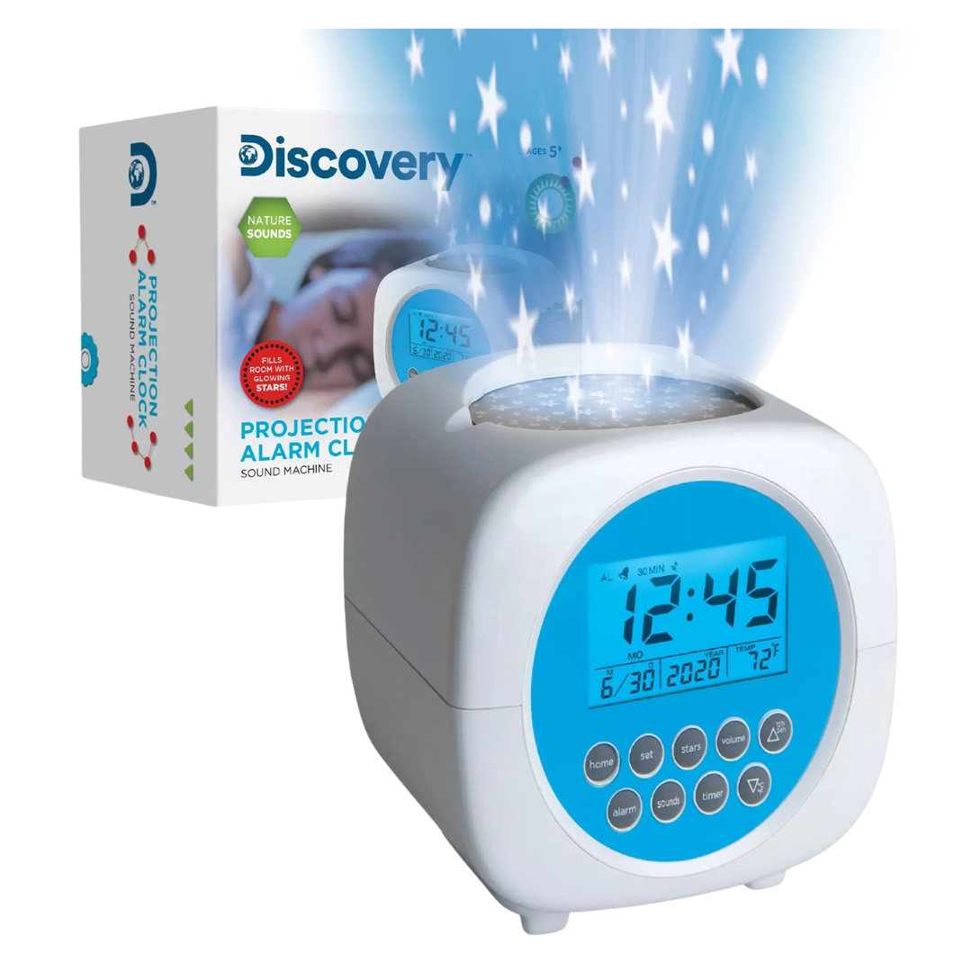 Moon & Stars Projection Alarm Clock & Sound Machine