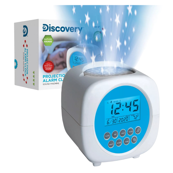 Moon & Stars Projection Alarm Clock & Sound Machine