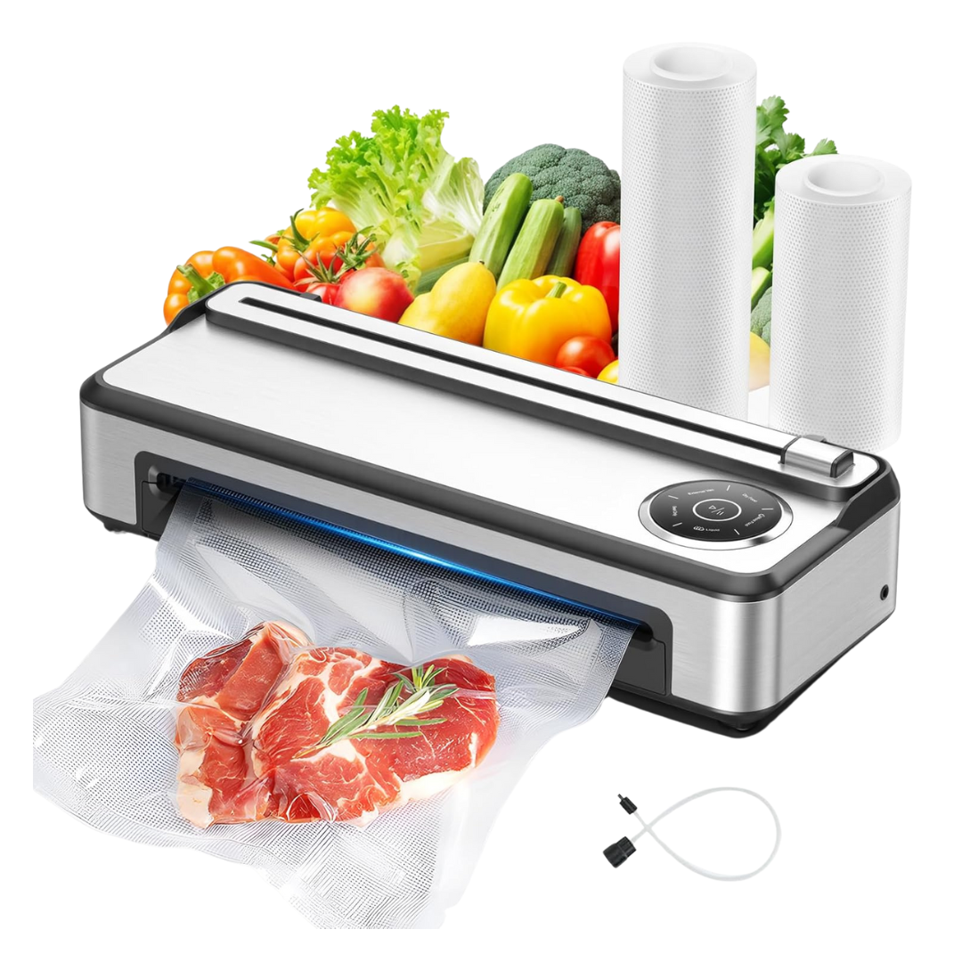 Vacuum Sealer Machine With Dual-Pump Suction & 2 Bag Rolls