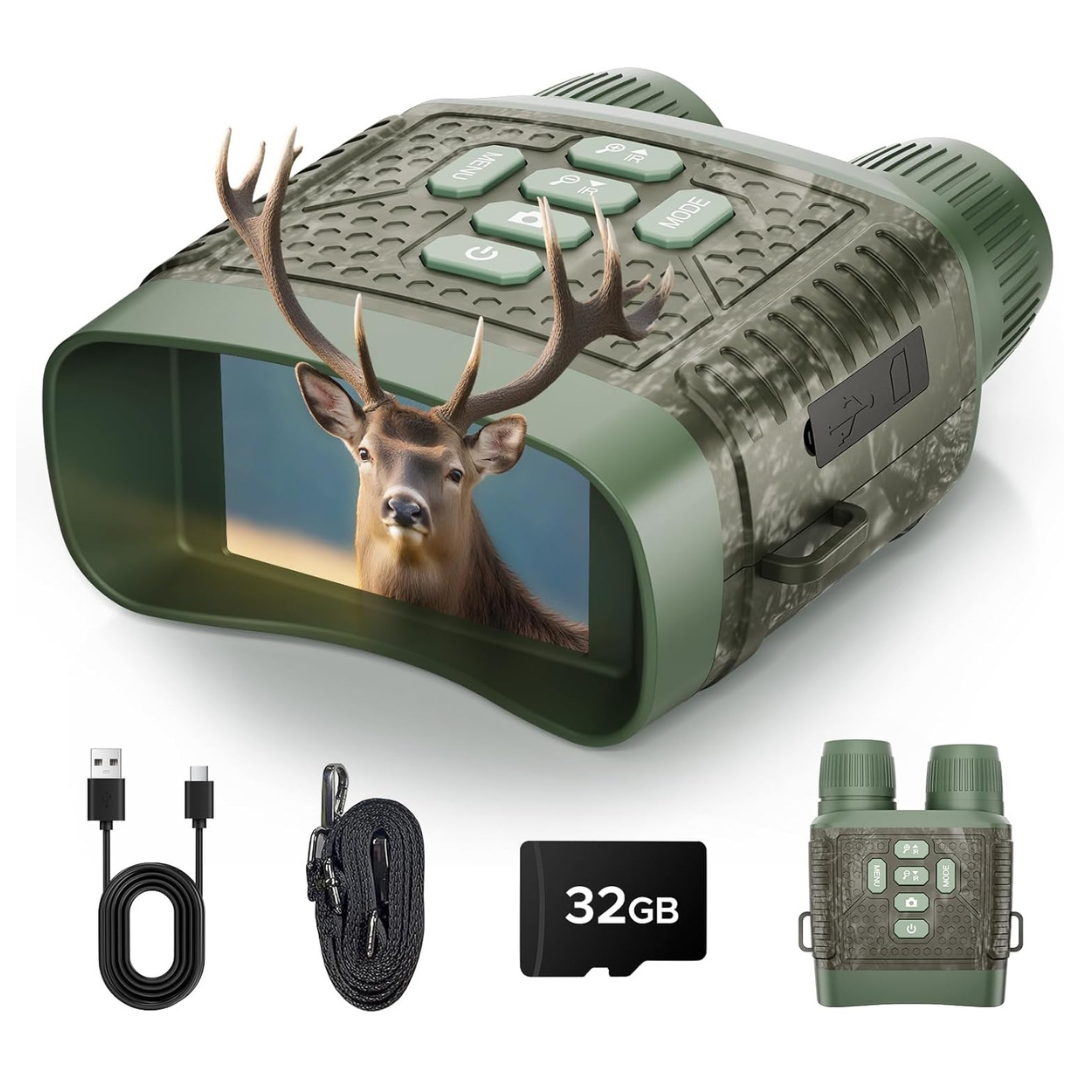 4K Night Vision Binoculars With 10X Zoom & 5000mAh Battery (1300ft )