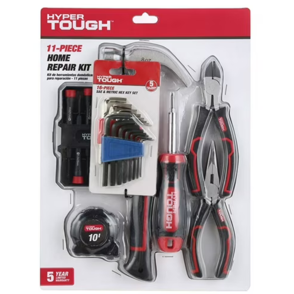 27-Piece Hyper Tough Home Repair Tool Kit