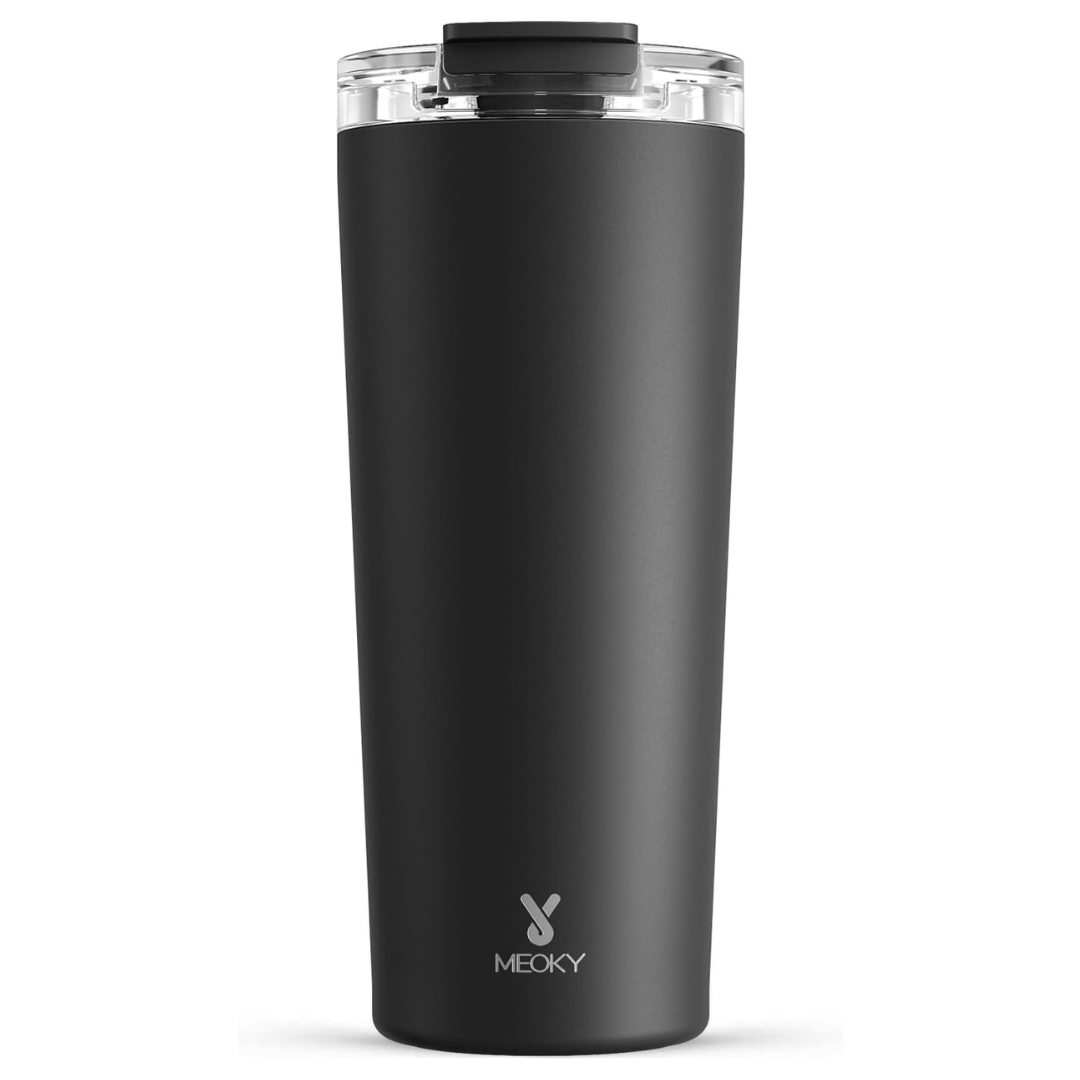 24-Oz Meoky Stainless Steel Insulated Travel Coffee Tumbler W/ Lid