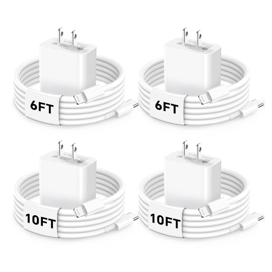 4-Pack 20W PD USB C Fast Charger Block