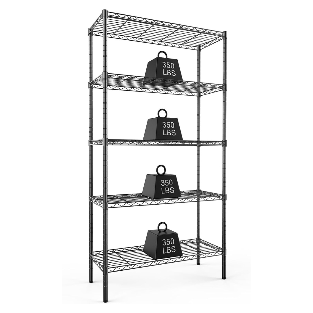 Dumos 5-Tier Metal Wire Shelf Shelving Unit Organizers